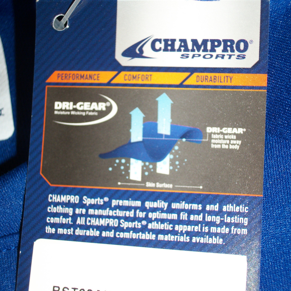 CHAMPRO Sz M Dri-Gear Polo Short Sleeve NWT - Picture 7 of 7